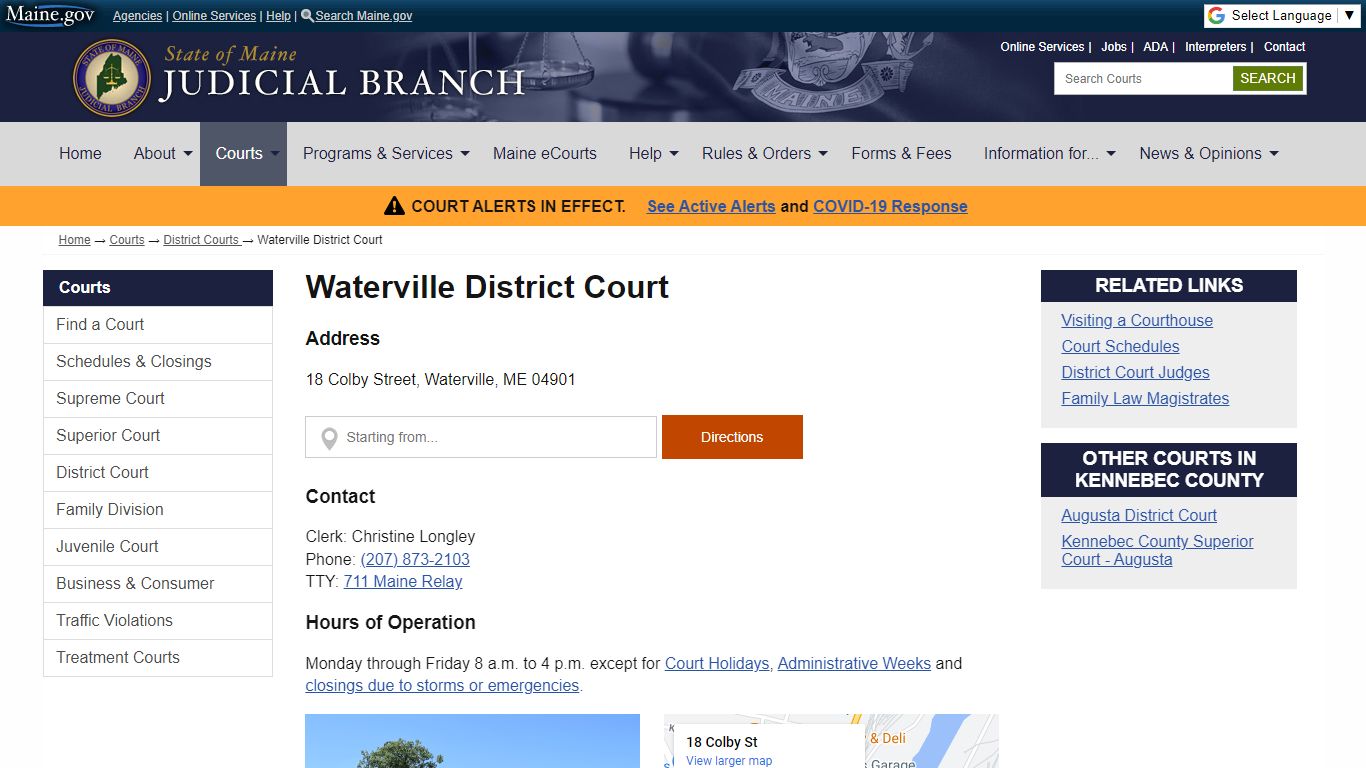 Waterville District Court: State of Maine Judicial Branch